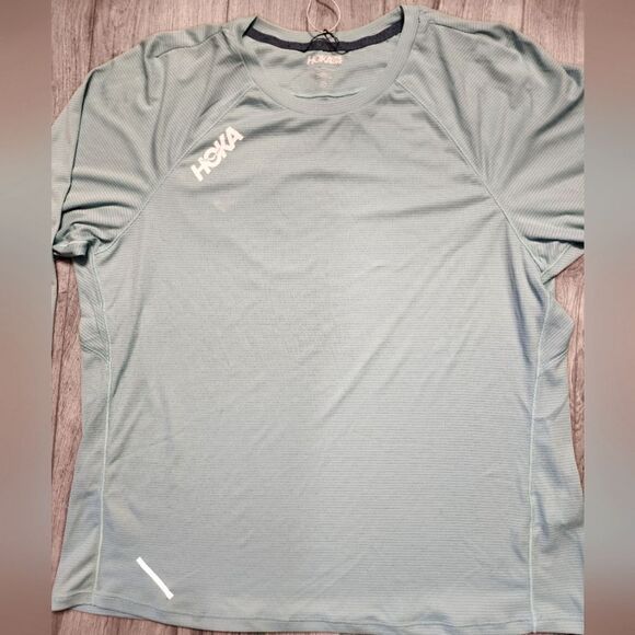 HOKA One One Women's Glide 3/4 Sleeve Shirt Teal Blue Size L New - Picture 4 of 7